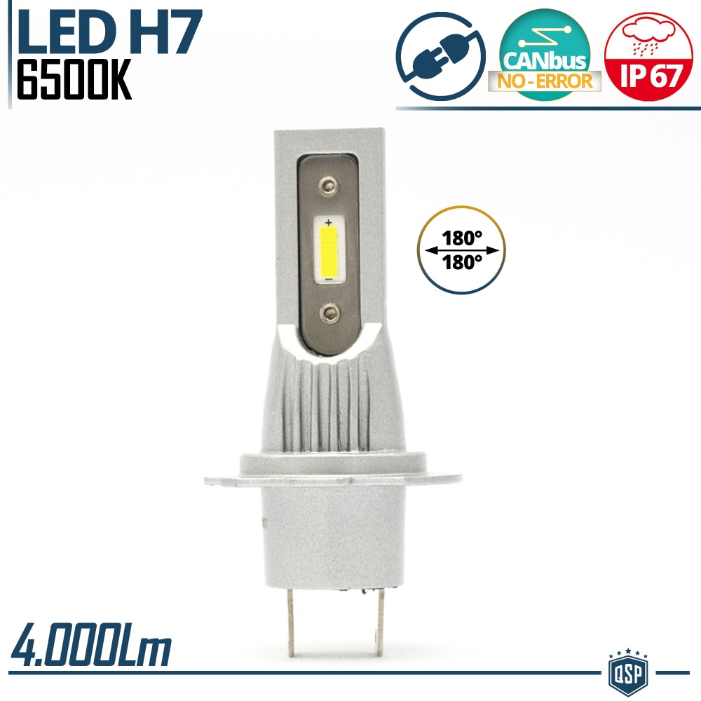 1x Bombilla LED H7 | Blanco Frío 6500K Potente 4000LM | CANbus Sin Error, Plug & Play 1x Bombilla LED H7 | Blanco Frío 6500K Potente 4000LM | CANbus Sin Error, Plug & Play