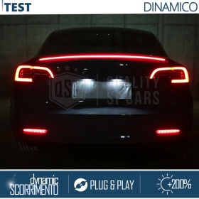 SPOILER LED Posteriore Per Tesla Model Y | Striscia LED, Alettone Adesivo NERO