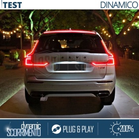 Rear Adhesive LED SPOILER For Volvo C40 | Roof LED Strip in Translucent Black