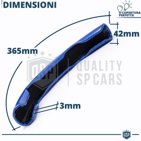 FUNDA VOLANTE para Ford, Efecto FIBRA DE CARBONO Azul Deportivo FINO Antideslizante