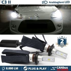 Kit Full LED H7 per Citroen C3 2 Luci Anabbaglianti CANbus | Bianco Potente 6500K 8000LM