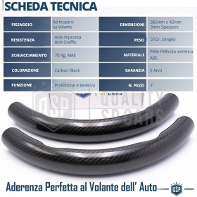 STEERING WHEEL COVER Black for Lada, Carbon Fiber Effect THIN Non-Slip