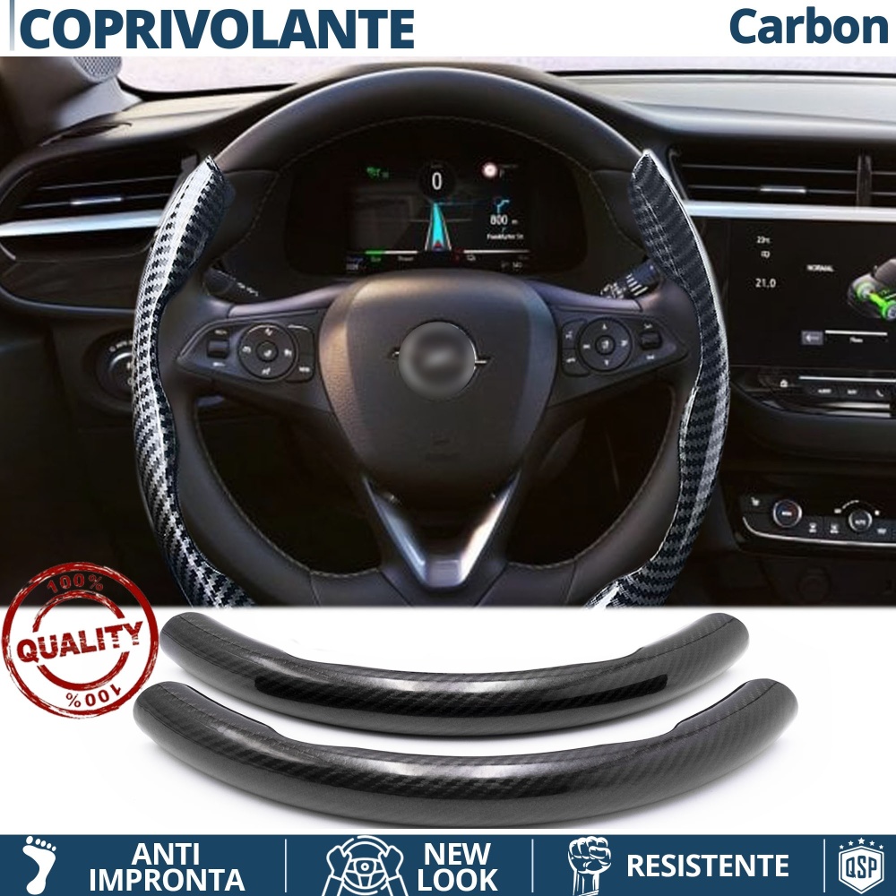 FUNDA VOLANTE para Opel, Efecto FIBRA DE CARBONO Negro Deportivo FINO Antideslizante FUNDA VOLANTE para Opel, Efecto FIBRA DE CARBONO Negro Deportivo FINO Antideslizante