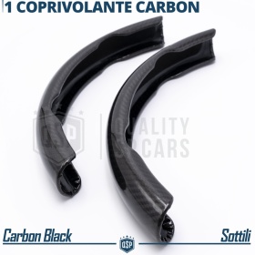 FUNDA VOLANTE para Seat, Efecto FIBRA DE CARBONO Negro Deportivo FINO Antideslizante