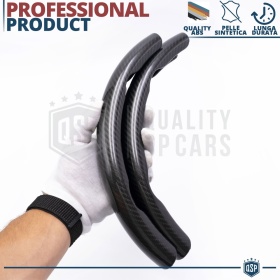 FUNDA VOLANTE para Seat, Efecto FIBRA DE CARBONO Negro Deportivo FINO Antideslizante