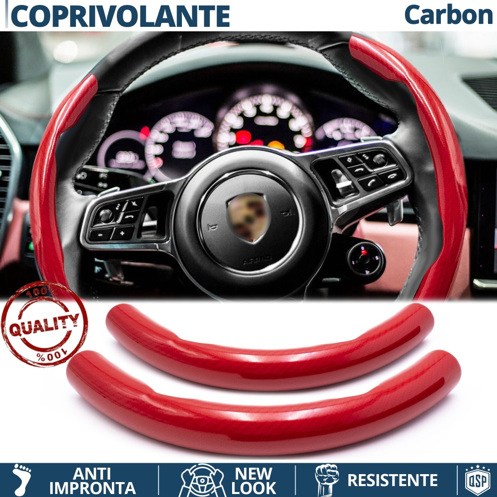 FUNDA VOLANTE para Bentley, Efecto FIBRA DE CARBONO Rojo Deportivo FINO Antideslizante FUNDA VOLANTE para Bentley, Efecto FIBRA DE CARBONO Rojo Deportivo FINO Antideslizante