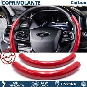 FUNDA VOLANTE para Dr-Evo, Efecto FIBRA DE CARBONO Rojo Deportivo FINO Antideslizante