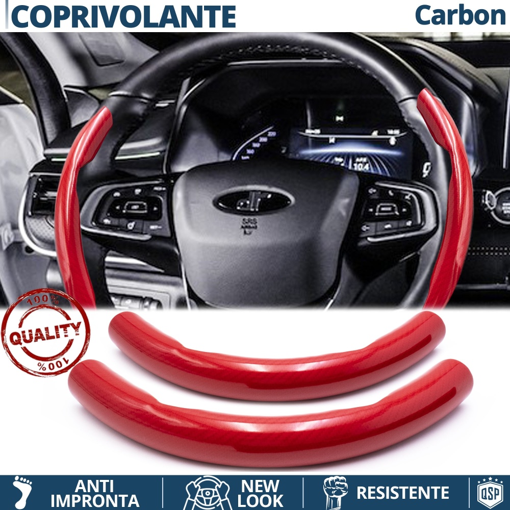 FUNDA VOLANTE para Dr-Evo, Efecto FIBRA DE CARBONO Rojo Deportivo FINO Antideslizante FUNDA VOLANTE para Dr-Evo, Efecto FIBRA DE CARBONO Rojo Deportivo FINO Antideslizante