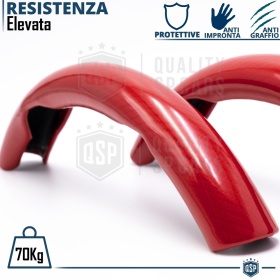 FUNDA VOLANTE para Seat, Efecto FIBRA DE CARBONO Rojo Deportivo FINO Antideslizante