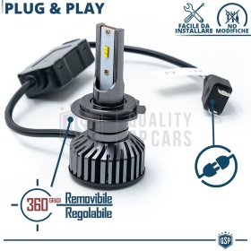 1 Bombilla LED H7 CANbus 4000LM | Luz Blanca 6000K | Conversión Profesional de Halógena H7 a LED