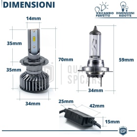 1 Bombilla LED H7 CANbus 4000LM | Luz Blanca 6000K | Conversión Profesional de Halógena H7 a LED