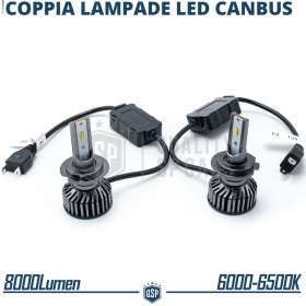 H7 Full LED Kit CANbus Professional 8000LM | 6000K White Light | Conversion from Halogen H7 to LED