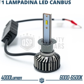 1 Bombilla LED H1 CANbus 4000LM | Luz Blanca 6000K | Conversión Profesional de Halógena H1 a LED