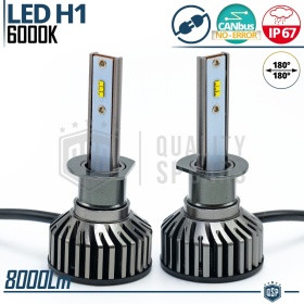 Kit LED H1 CANbus Profesional 8000LM | Luz Blanca 6000K | Conversión de Halógena H1 a LED