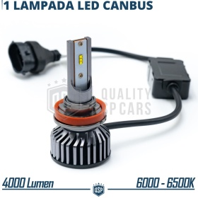 1 Bombilla LED H8 CANbus 4000LM | Luz Blanca 6000K | Conversión Profesional de Halógena H8 a LED
