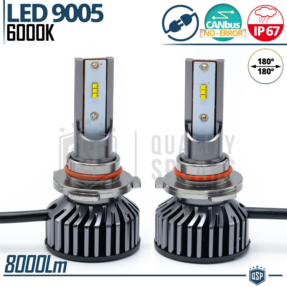 Kit LED 9005 CANbus Profesional 8000LM | Luz Blanca 6000K | Conversión de Halógena 9005 a LED