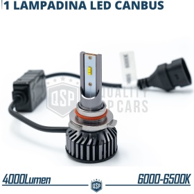 1 Bombilla LED HB3 CANbus 4000LM | Luz Blanca 6000K | Conversión Profesional de Halógena HB3 a LED