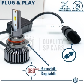 1 Bombilla LED 9006 CANbus 4000LM | Luz Blanca 6000K | Conversión Profesional de Halógena 9006 a LED
