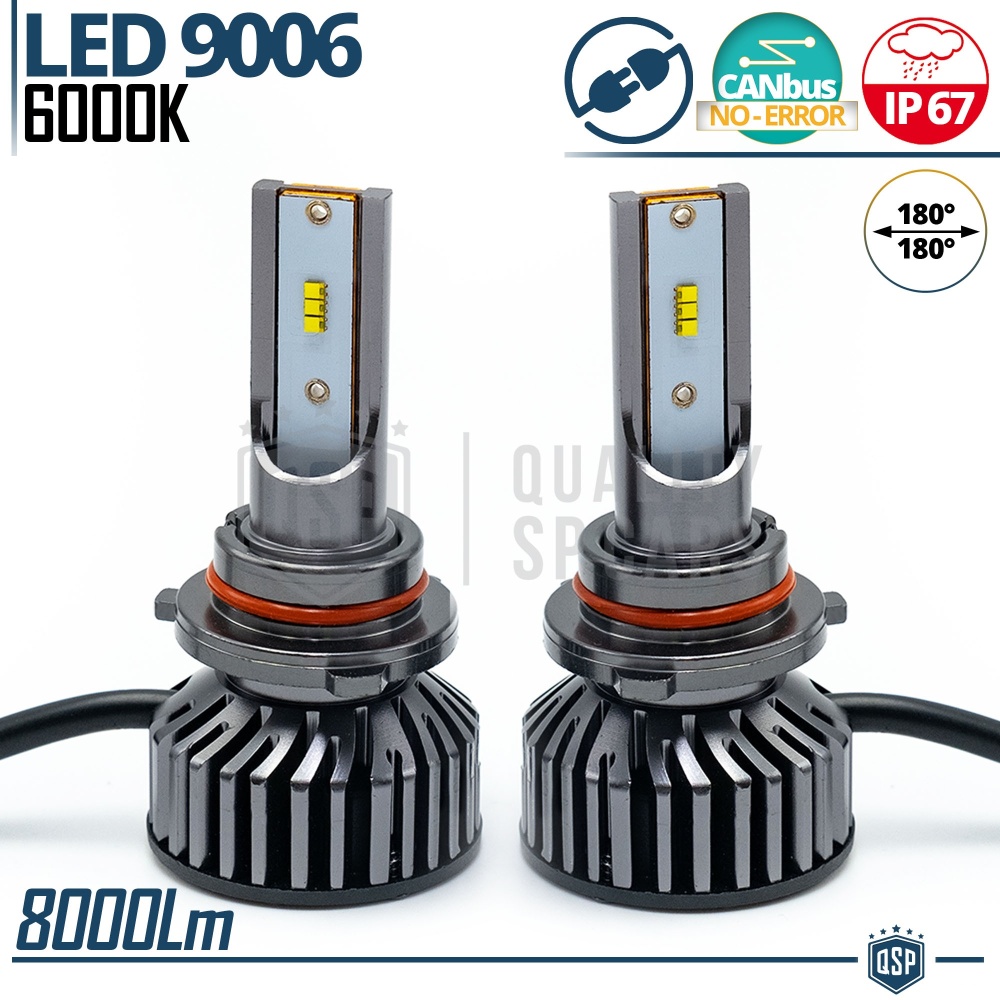 Kit LED 9006 CANbus Profesional 8000LM | Luz Blanca 6000K | Conversión de Halógena 9006 a LED