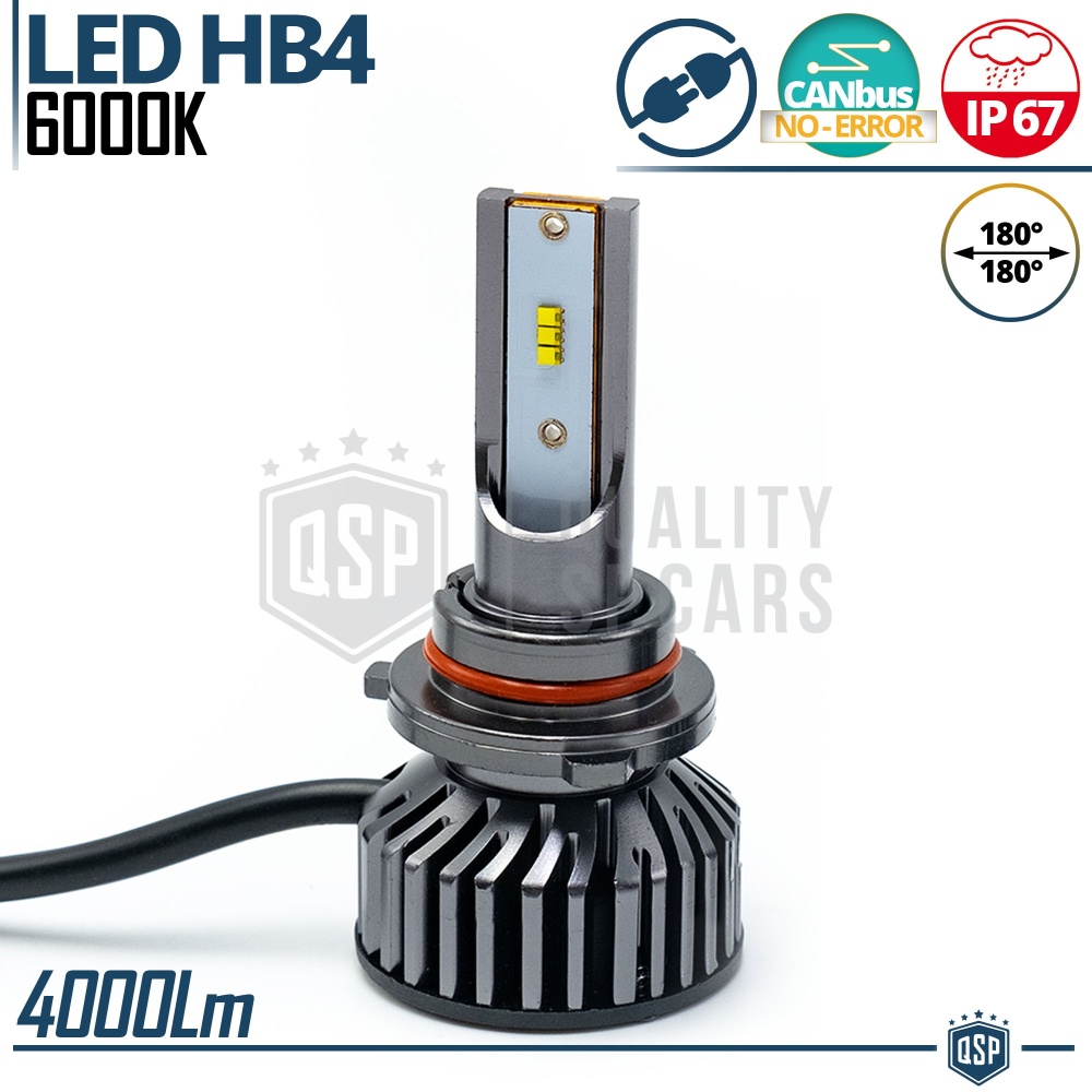 1 Ampoule LED HB4 CANbus 4000LM | Lumière Blanche 6000K | Conversion Professionnel de Halogène HB4 à LED