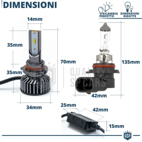 1 Ampoule LED HB4 CANbus 4000LM | Lumière Blanche 6000K | Conversion Professionnel de Halogène HB4 à LED