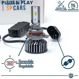 1 Bombilla LED HIR2 CANbus 4000LM | Luz Blanca 6000K | Conversión Profesional de Halógena HIR2 a LED