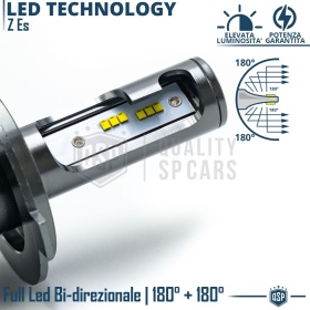 1 Bombilla LED H4 CANbus 4000LM | Luz Blanca 6000K | Conversión Profesional de Halógena H4 a LED