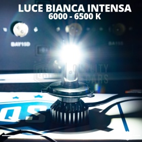 1 Bombilla LED H4 CANbus 4000LM | Luz Blanca 6000K | Conversión Profesional de Halógena H4 a LED