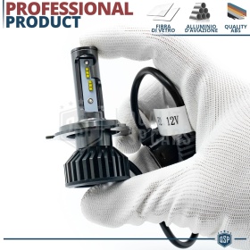 Kit LED H4 CANbus Profesional 8000LM | Luz Blanca 6000K | Conversión de Halógena H4 a LED