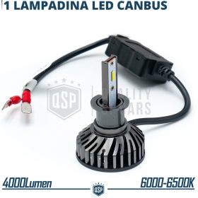 1 Lampadina LED H3 CANbus 4000LM | 6000K Luce Bianca | Conversione da Alogena H3 a LED Professional