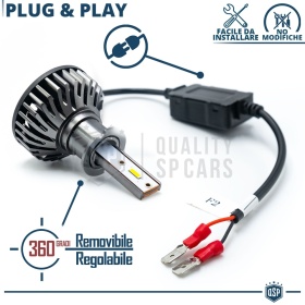 1 Lampadina LED H3 CANbus 4000LM | 6000K Luce Bianca | Conversione da Alogena H3 a LED Professional