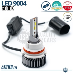 1 Bombilla LED 9004 CANbus 4000LM | Luz Blanca 6000K | Conversión Profesional de Halógena 9004 a LED