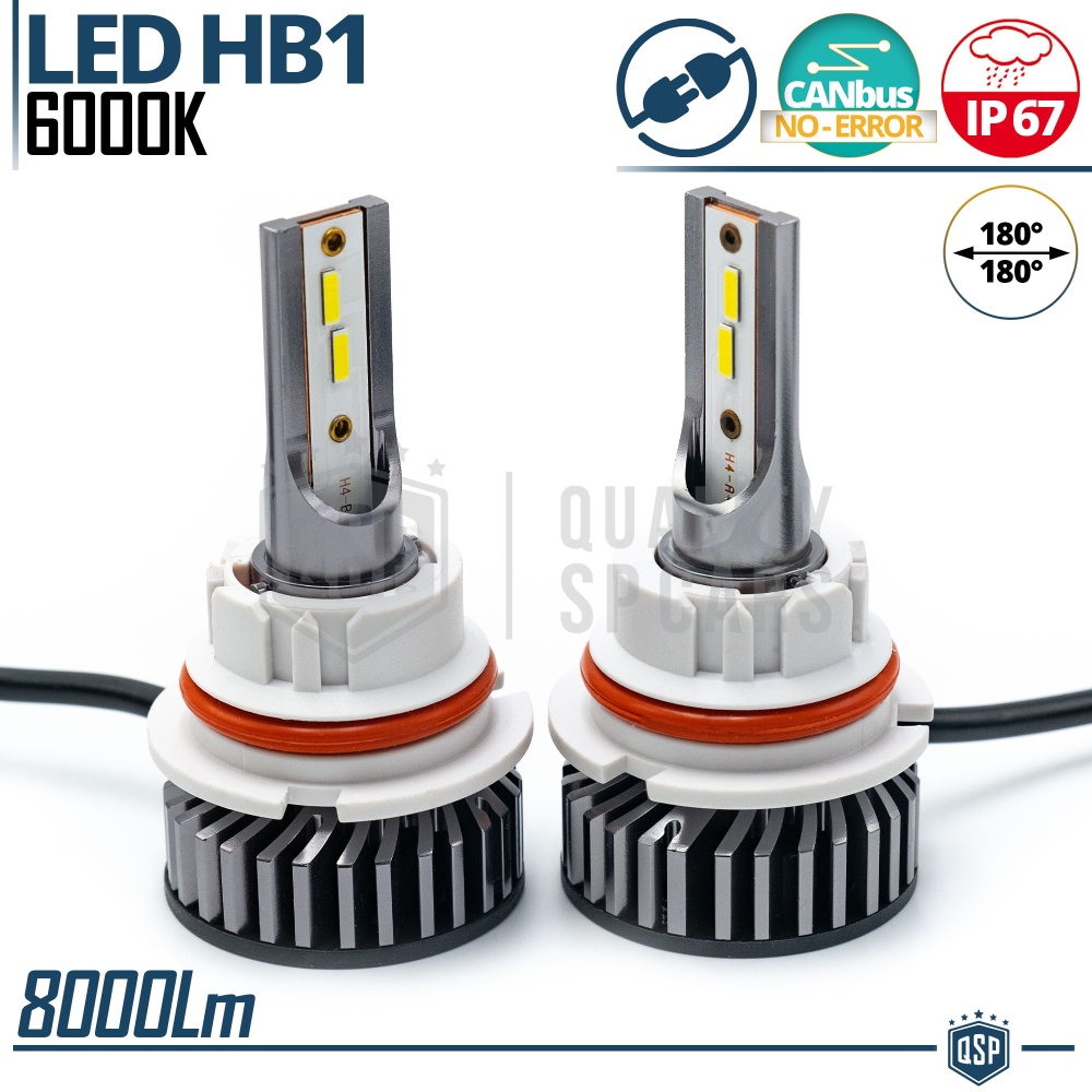 Kit LED HB1 CANbus Profesional 8000LM | Luz Blanca 6000K | Conversión de Halógena HB1 a LED