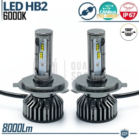 HB2 Full LED Kit CANbus Professional 8000LM | 6000K White Light | Conversion from Halogen HB2 to LED