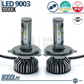 Kit LED 9003 CANbus Profesional 8000LM | Luz Blanca 6000K | Conversión de Halógena 9003 a LED