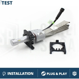 2X ADAPTORES del Retenedor Soporte Bombilla para LUCES DE CRUCE FORD MONDEO MK4 (07-14) para Montaje KIT LED H7 /Xenon