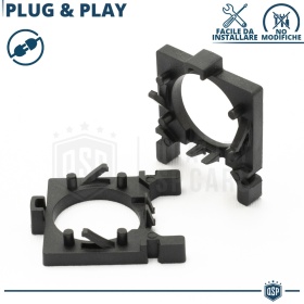 2X ADAPTORES del Retenedor Soporte Bombilla para LUCES DE CRUCE FORD MONDEO MK4 (07-14) para Montaje KIT LED H7 /Xenon