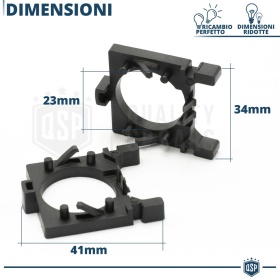 2X ADAPTORES del Retenedor Soporte Bombilla para LUCES DE CRUCE FORD MONDEO MK4 (07-14) para Montaje KIT LED H7 /Xenon