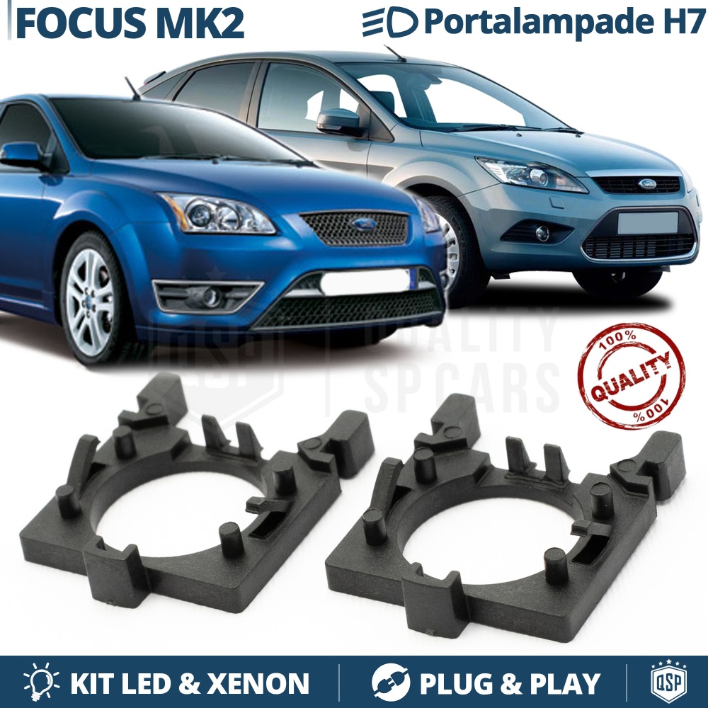 2x ADATTATORI BLOCCAGGIO PORTALAMPADA PER ANABBAGLIANTI FORD FOCUS MK2 (04-11) montaggio KIT LED H7 / Xenon 2x ADATTATORI BLOCCAGGIO PORTALAMPADA PER ANABBAGLIANTI FORD FOCUS MK2 (04-11) montaggio KIT LED H7 / Xenon