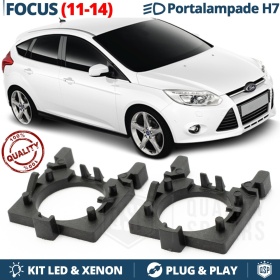 2x Adattatori Bloccaggio Portalampada per ANABBAGLIANTI FORD FOCUS MK3 (2011-2014) montaggio KIT LED H7 / Xenon
