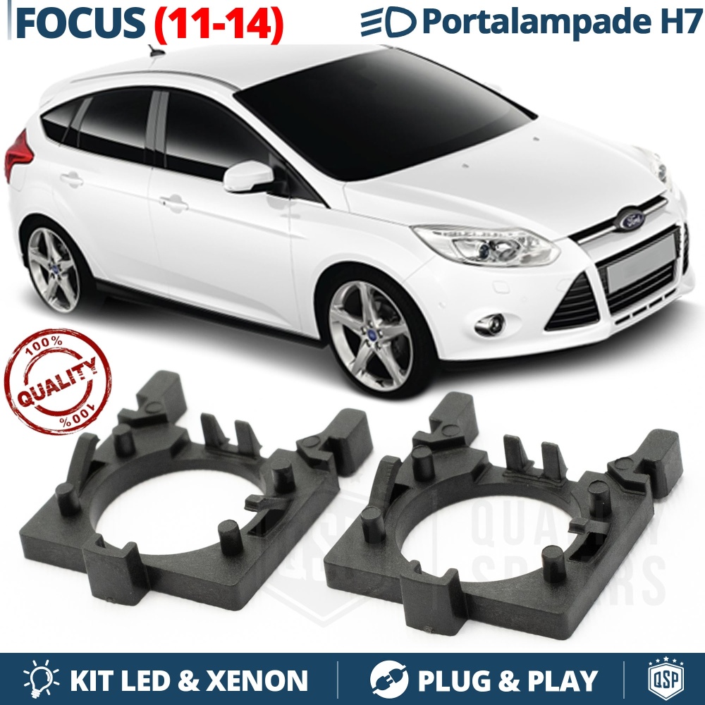 2x Adattatori Bloccaggio Portalampada per ANABBAGLIANTI FORD FOCUS MK3 (2011-2014) montaggio KIT LED H7 / Xenon 2x Adattatori Bloccaggio Portalampada per ANABBAGLIANTI FORD FOCUS MK3 (2011-2014) montaggio KIT LED H7 / Xenon