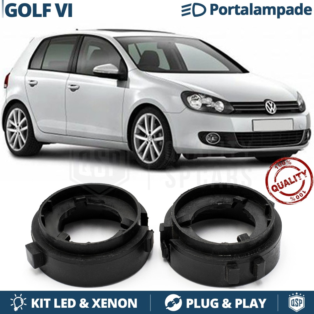 2x ADATTATORI Portalampada per VW Golf 6 (2008-2012) montaggio KIT LED XENON H7 Anabbaglianti / Abbaglianti 2x ADATTATORI Portalampada per VW Golf 6 (2008-2012) montaggio KIT LED XENON H7 Anabbaglianti / Abbaglianti