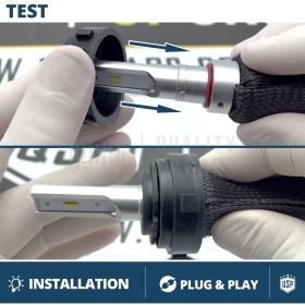Coppia ADATTATORI Supporto Portalampada per VW Scirocco 3 (08-17) per montaggio KIT LED / XENON H7 Anabbaglianti e/o Abbaglianti