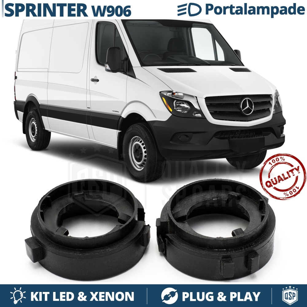 2X Adaptatores del Retenedor para Mercedes Sprinter W906 (06-18) Soporte Bombilla para Montaje KIT LED XENON H7 Luces de Cruce / Carretera 2X Adaptatores del Retenedor para Mercedes Sprinter W906 (06-18) Soporte Bombilla para Montaje KIT LED XENON H7 Luces de Cruce / Carretera