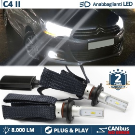 Kit LED H7 para Citroen C4 2 Luces de Cruce CANbus | 6500K Blanco Frío 8000LM