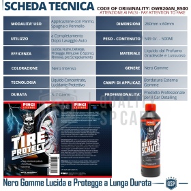 Car TYRE SHINE Professional Applicable on Lada Wheels | Intense Black CONCENTRATE Car Detailing