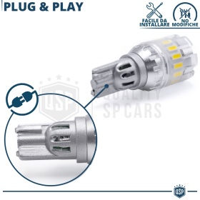 2 Lampadine LED T15 W16W CANbus | Luce Intensa 360° Bianco GHIACCIO 6500K | Plug & Play