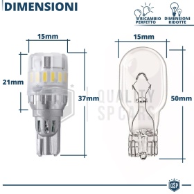2 Lampadine LED T15 W16W CANbus | Luce Intensa 360° Bianco GHIACCIO 6500K | Plug & Play