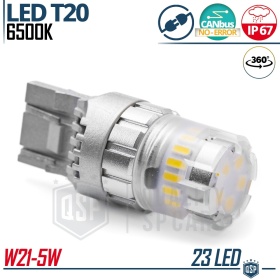 1x Bombilla LED T20 - W21/5W CANnbus | Luz Potente Blanco Frío 6500K | 700 LUMEN