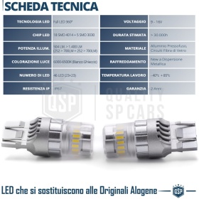 2x Bombillas LED T20 - W21/5W CANnbus | Luz Potente Blanco Frío 6500K | 1400 LUMEN